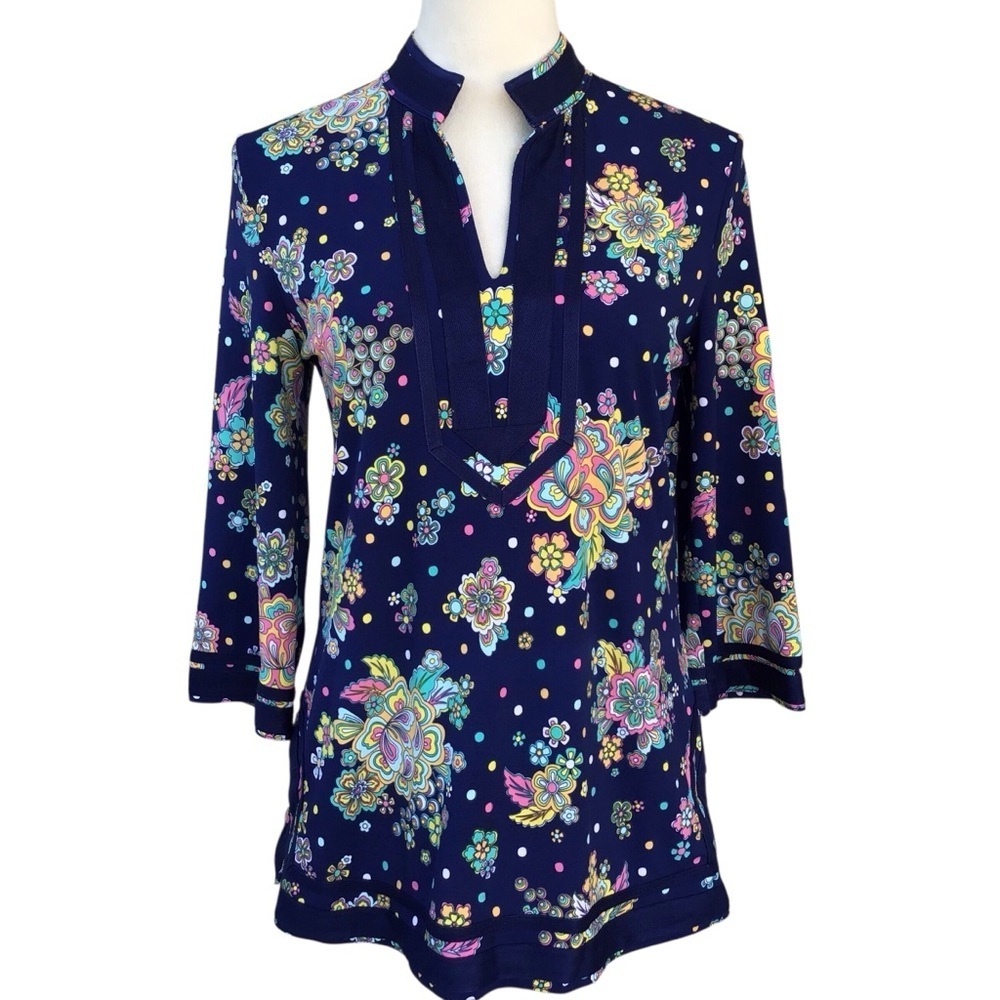Island Republic Floral 3/4 Sleeve Tunic NEW